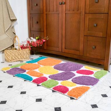 Colorful bathroom clearance rugs